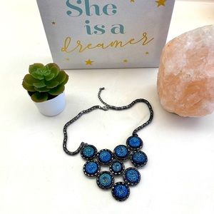 WOMEN  Necklace holographic disc snake chain